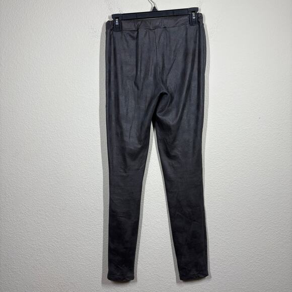 Oggi 5 Womens Size Medium Lola Faux Leather Pants Gray Skinny Pull On France - Picture 2 of 8